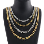 Silver&Golden Color Cuban Necklace