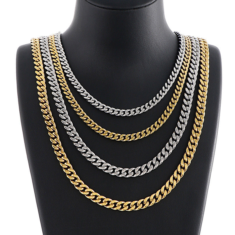 Silver&Golden Color Cuban Necklace