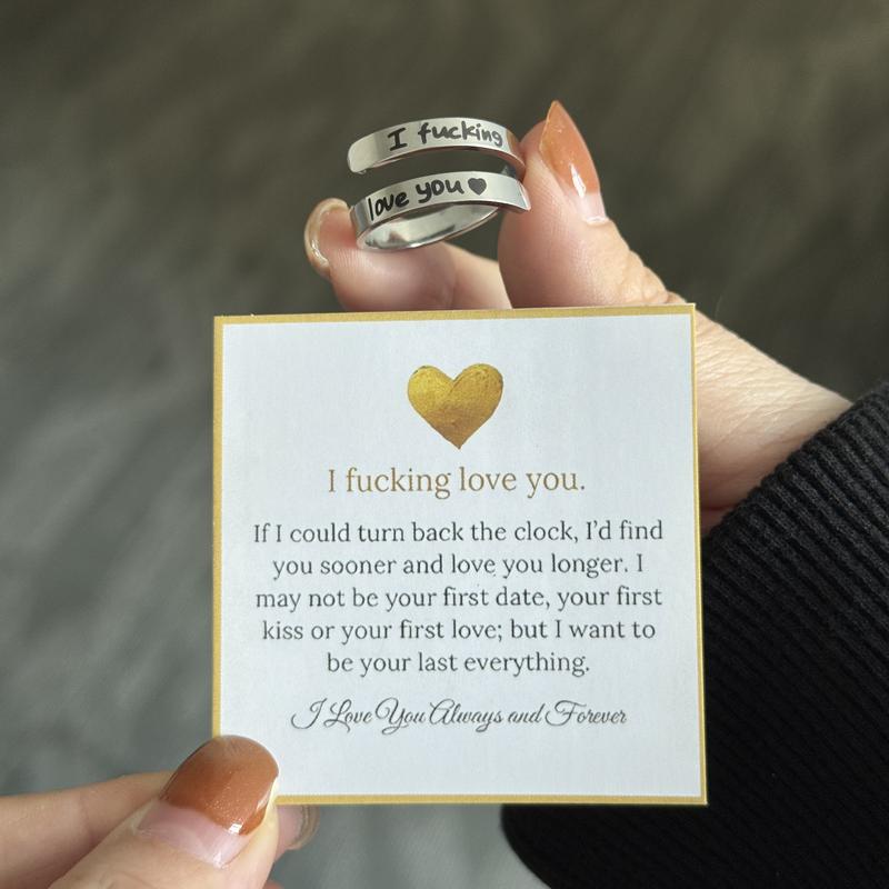 I Fvcking Love You Ring Adjustable
