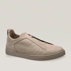 Triple Stitch Alligator Leather Sneakers
