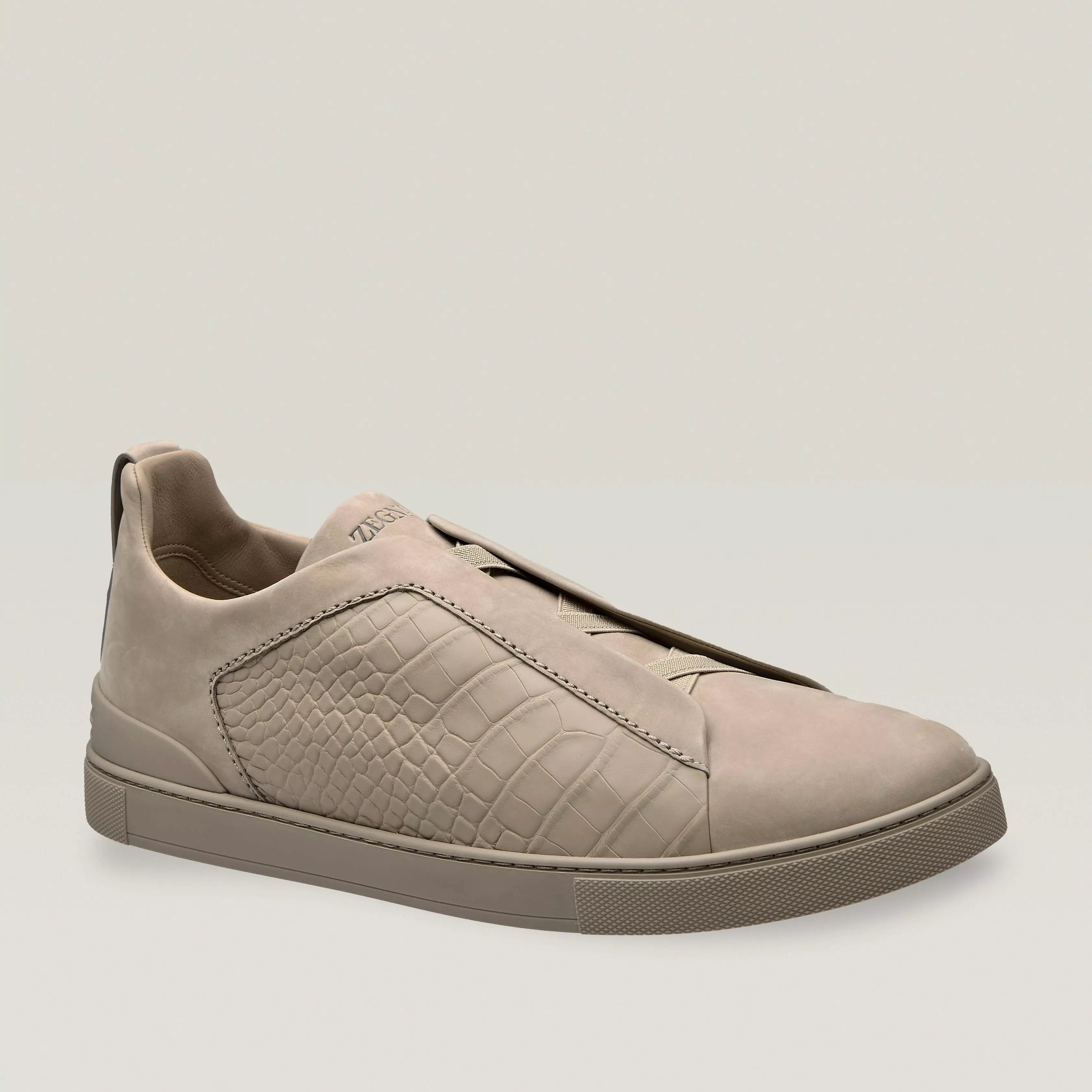 Triple Stitch Alligator Leather Sneakers