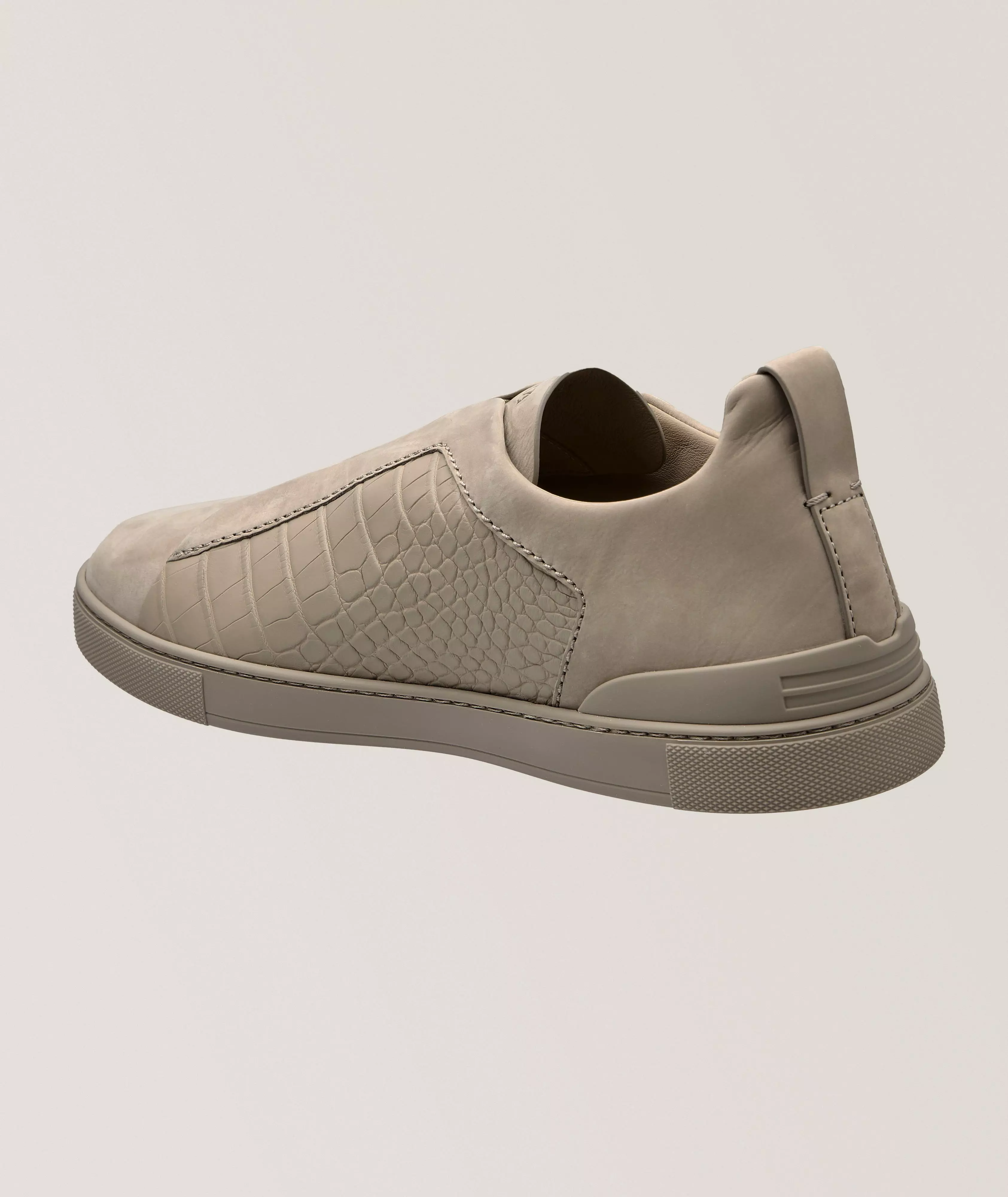 Triple Stitch Alligator Leather Sneakers