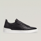 Triple Stitch Alligator Leather Sneakers