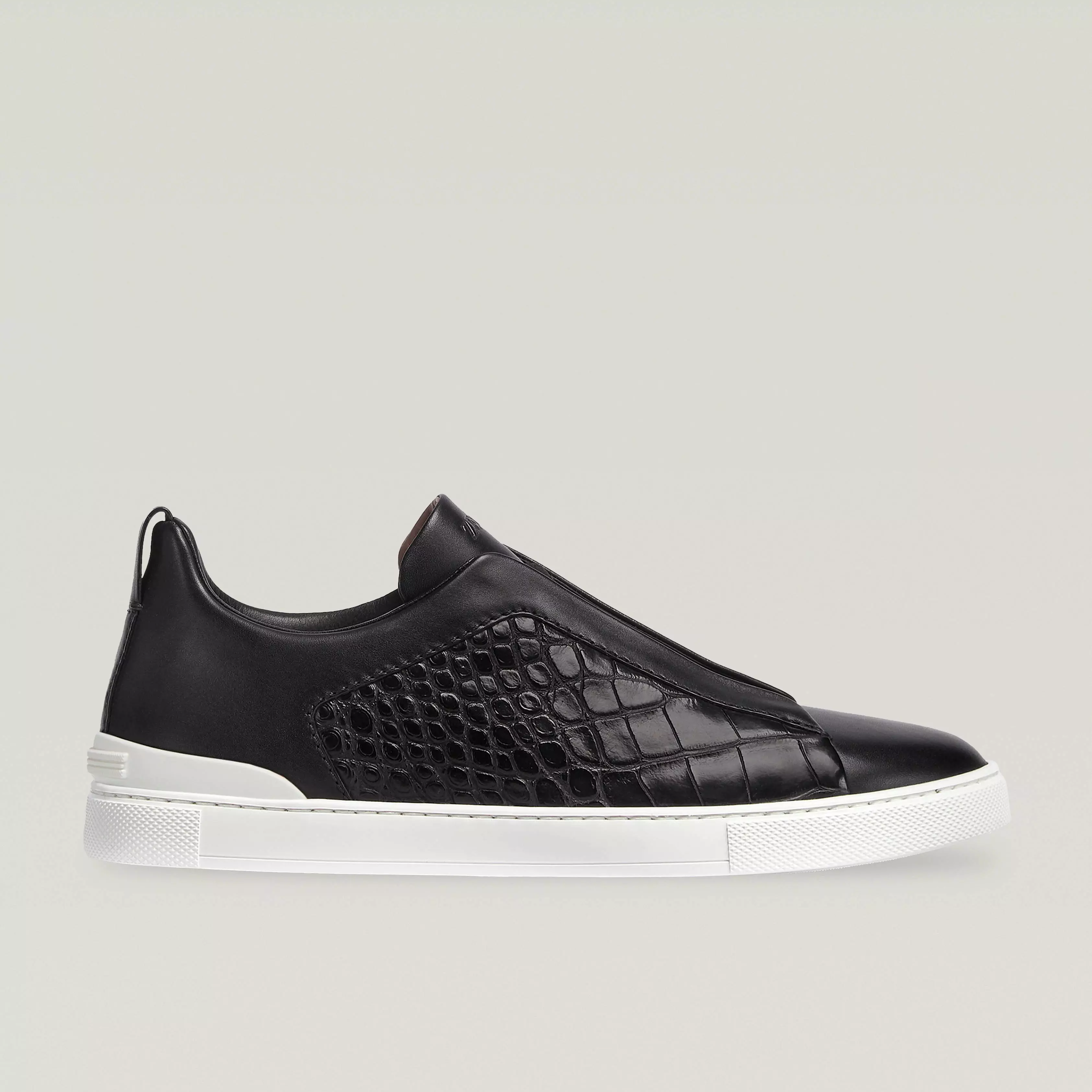 Triple Stitch Alligator Leather Sneakers