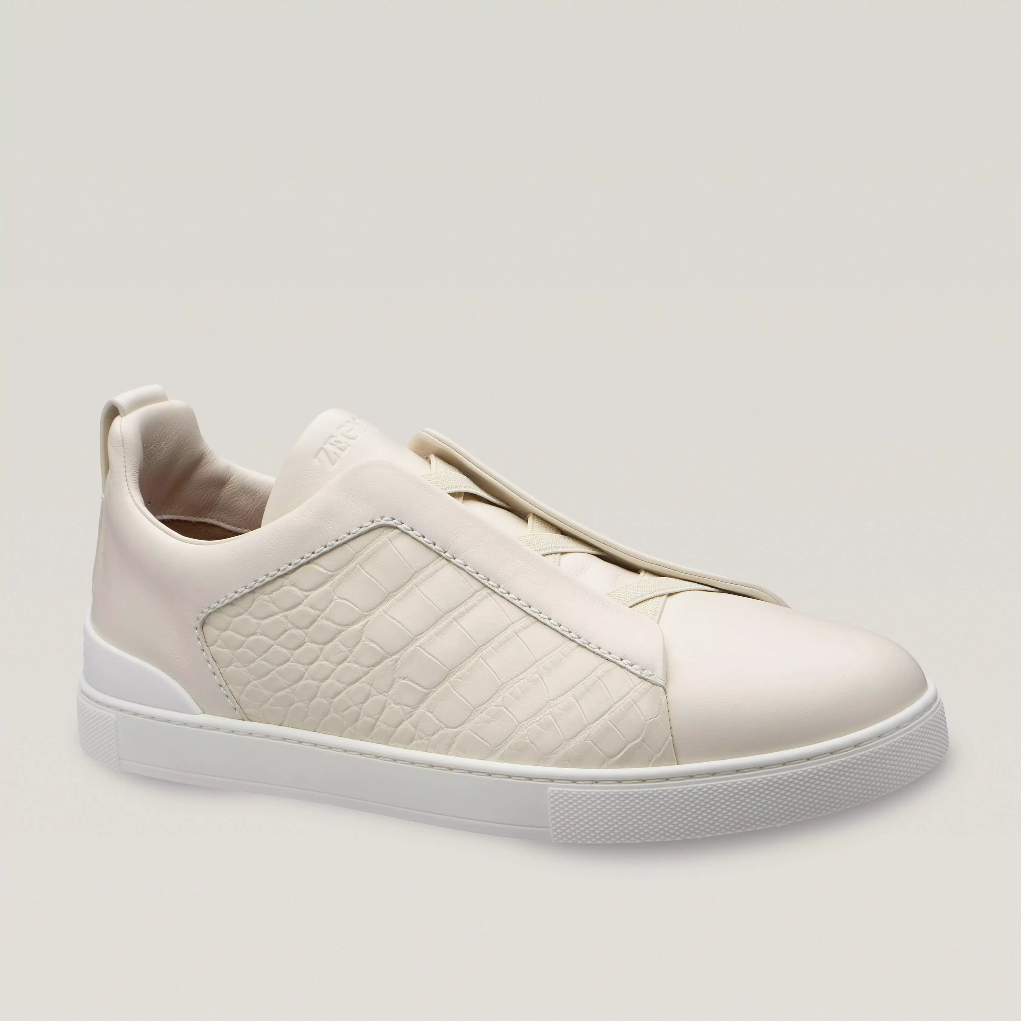 Triple Stitch Alligator Leather Sneakers
