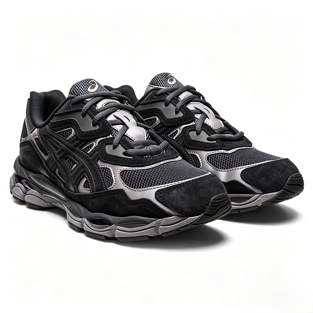 Men's Classic Black and Gray Sneakers
