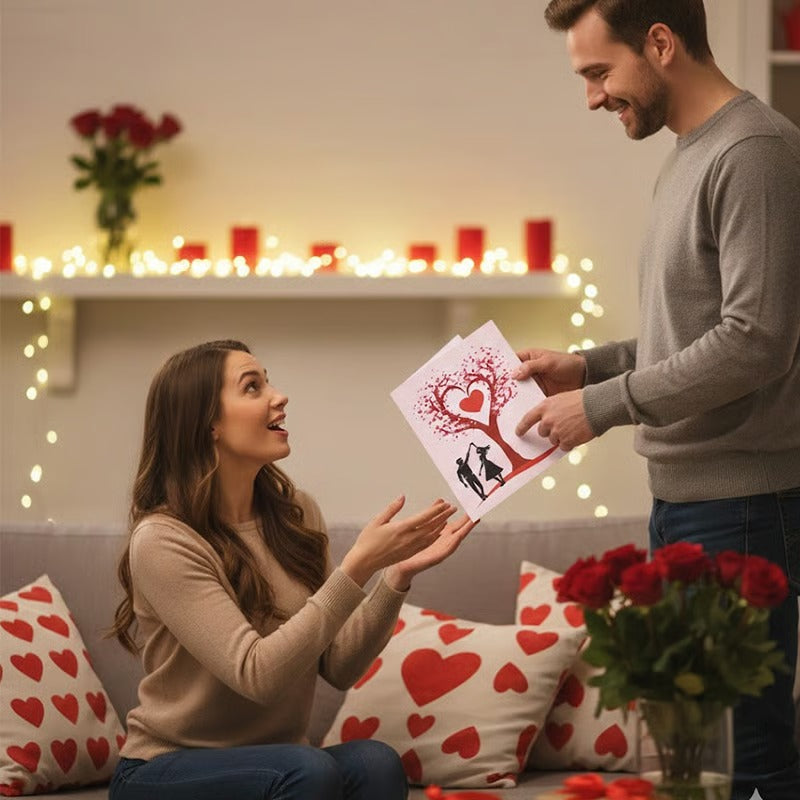 3D Pop-Up Valentine’s Day & Anniversary Love Tree Greeting Card