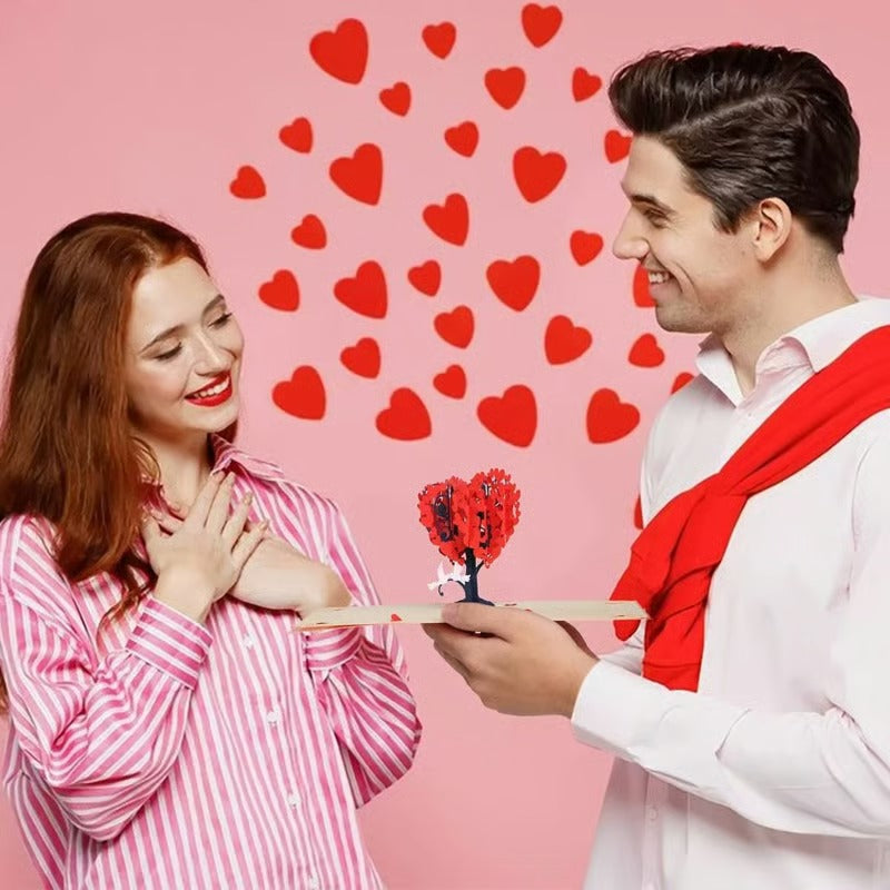 3D Pop-Up Valentine’s Day & Anniversary Love Tree Greeting Card