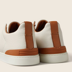 Off White Deerskin Triple Stitch Sneakers