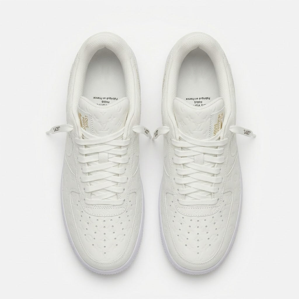 Embossed Monogram Leather Sneakers
