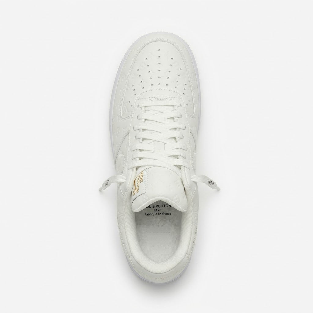 Embossed Monogram Leather Sneakers