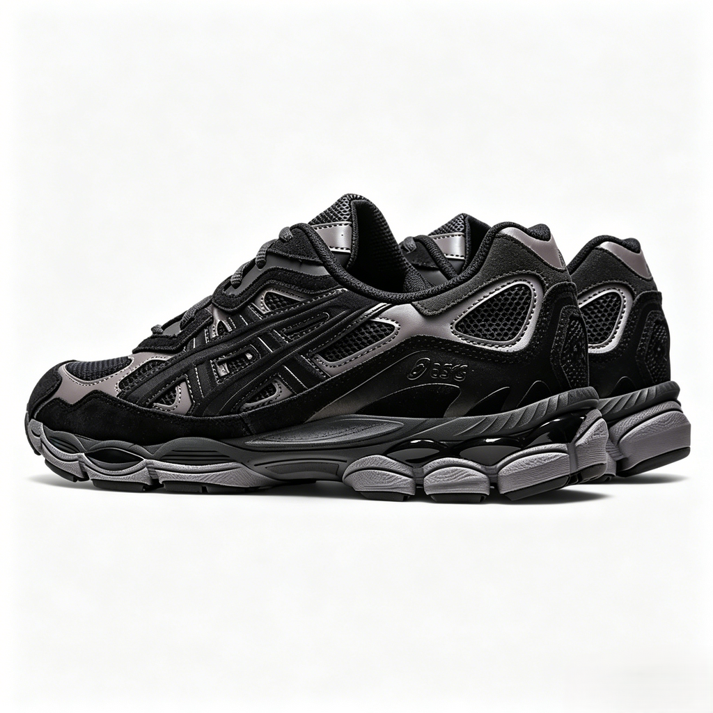 Men's Classic Black and Gray Sneakers