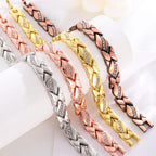 Women's leaf bracelet, pure copper magnetic bracelet