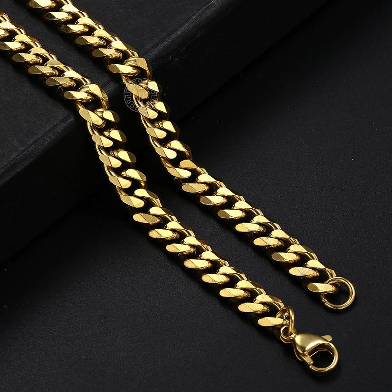 Silver&Golden Color Cuban Necklace