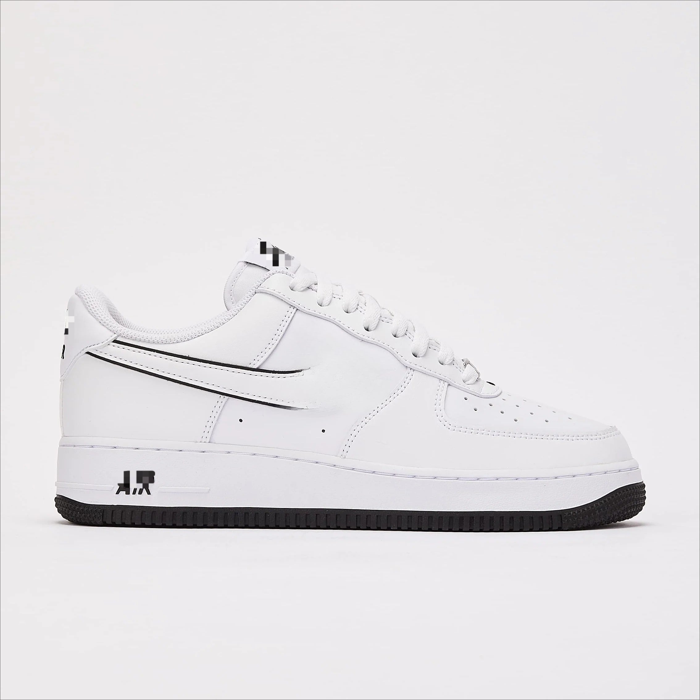 AF1 White Black Outline Sneakers