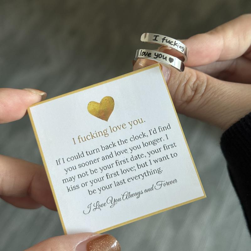 I Fvcking Love You Ring Adjustable