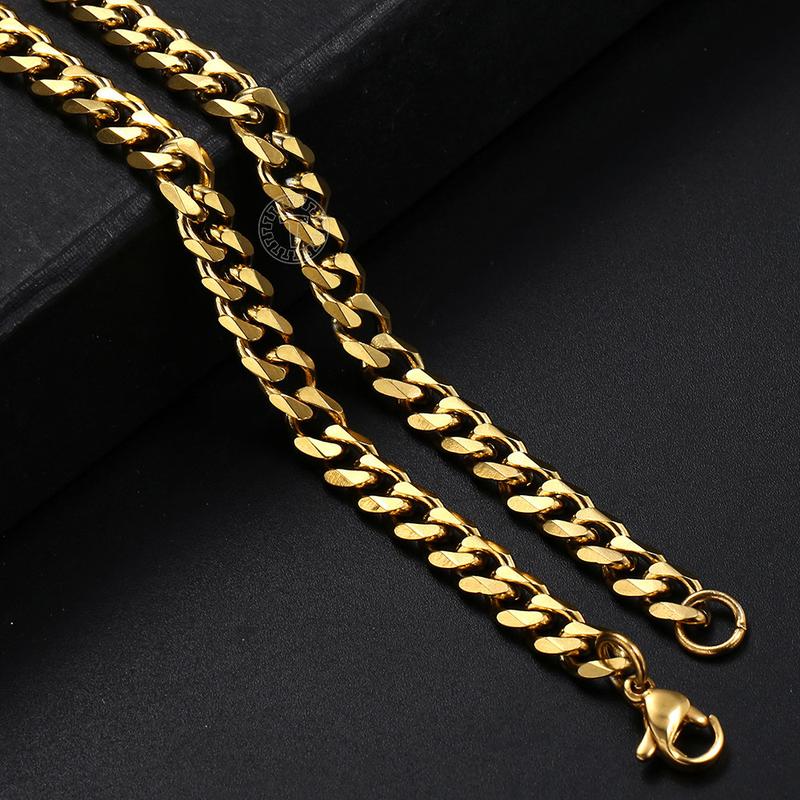 Silver&Golden Color Cuban Necklace