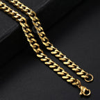 Silver&Golden Color Cuban Necklace