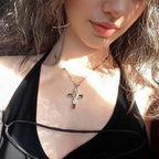 Rainbow Cross Pendant Necklace
