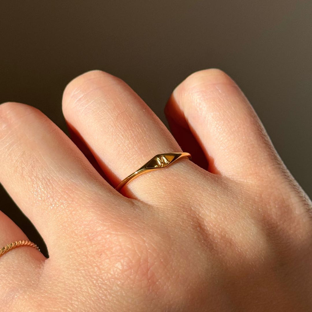 Hand Made INITIAL SIGNET RING