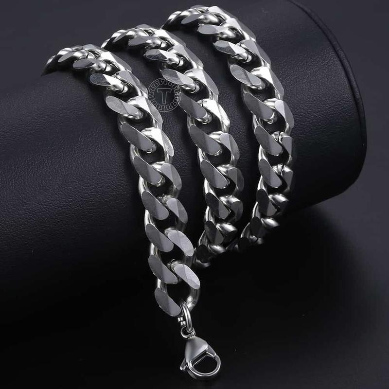 Silver&Golden Color Cuban Necklace
