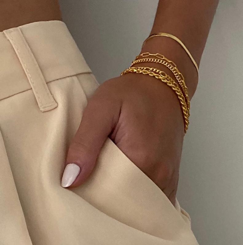 5 Pcs Golden Bracelets Set