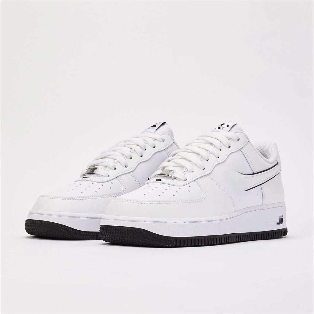 AF1 White Black Outline Sneakers