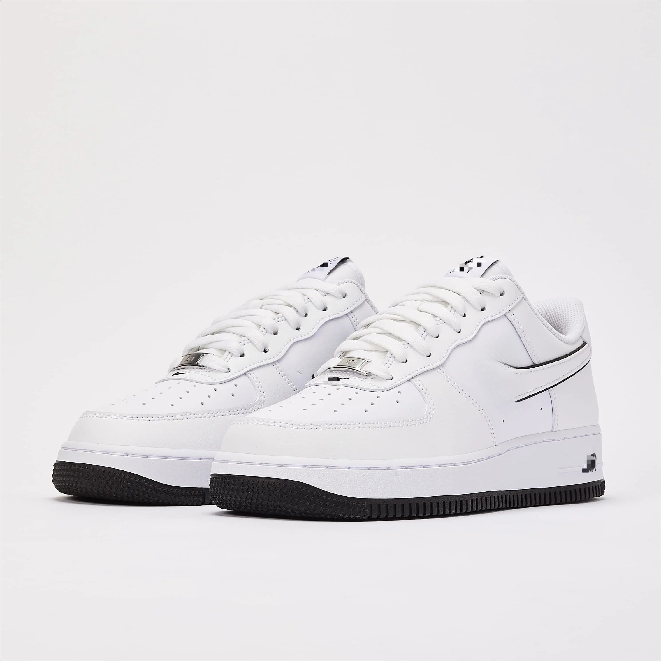 AF1 White Black Outline Sneakers