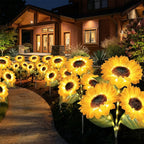 Solar Powered LED Sunflower Garden Lights