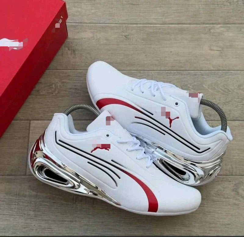 Men's Silver-Trimmed Fashion Sneakers