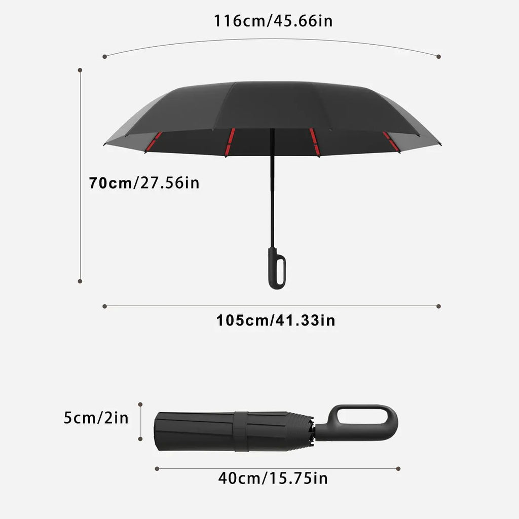 Automatic Folding Umbrella with Rotating Ring Hand