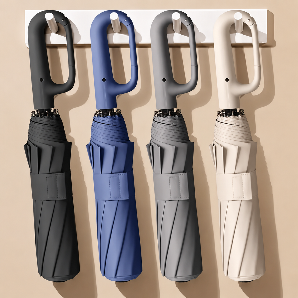 Automatic Folding Umbrella with Rotating Ring Hand