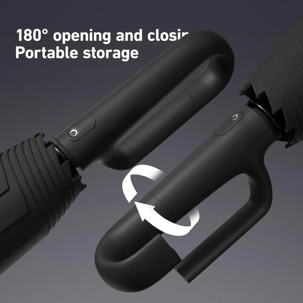 Automatic Folding Umbrella with Rotating Ring Hand