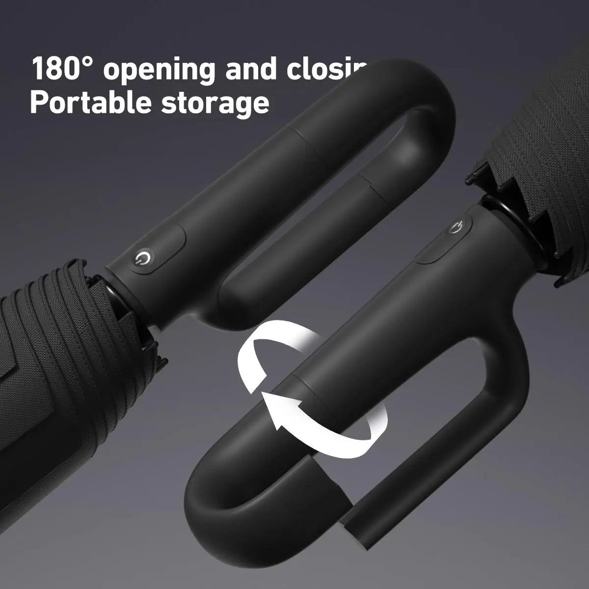 Automatic Folding Umbrella with Rotating Ring Hand