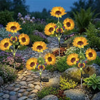 Solar Powered LED Sunflower Garden Lights